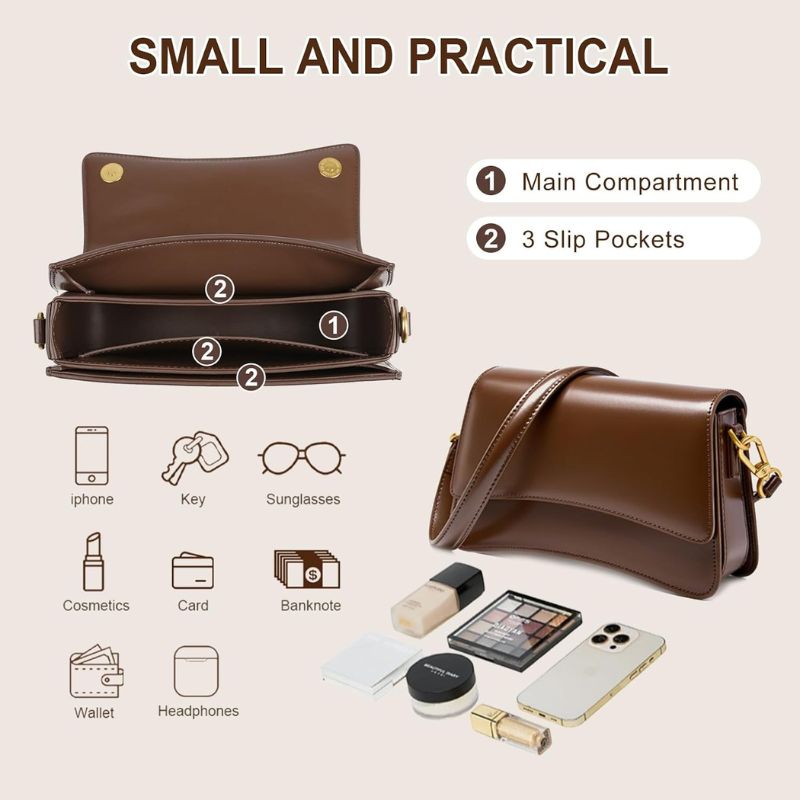 Adjustable Genuine Leather Crossbody Bag