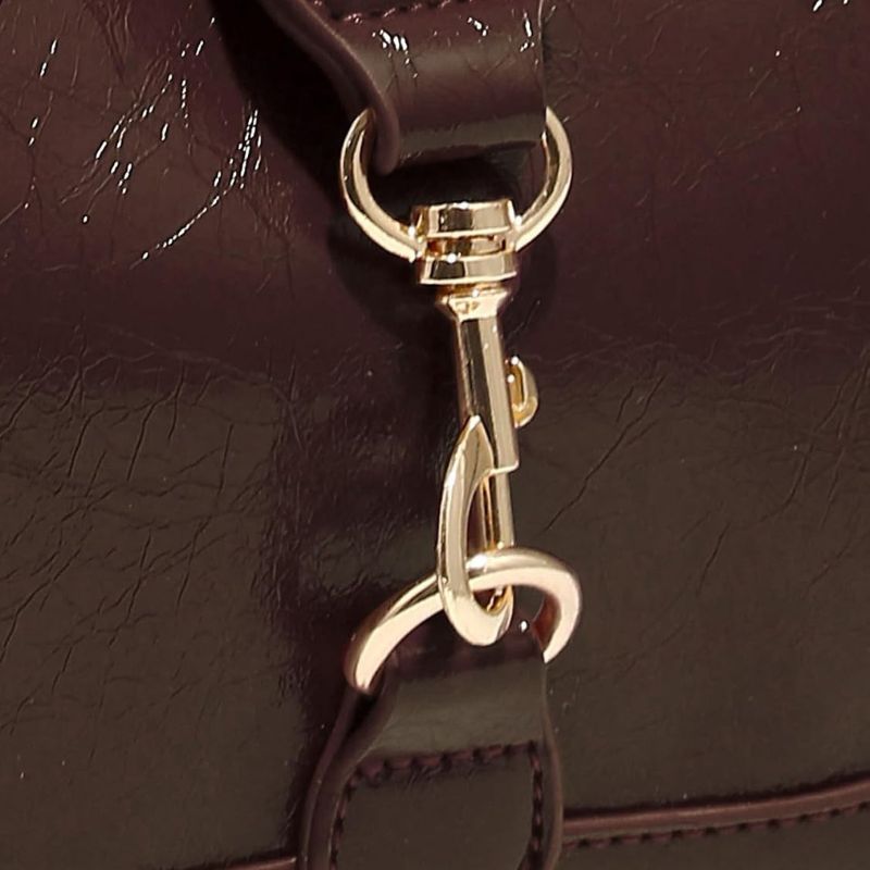 PU Leather Hobo Shoulder Bag with Adjustable Strap