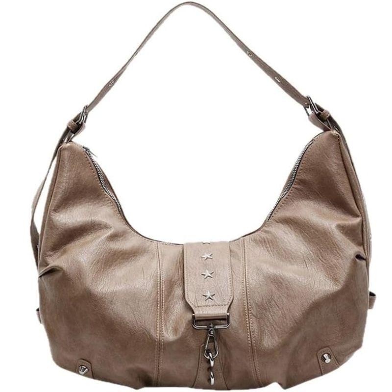 Y2K Vegan Leather Hobo Shoulder Bag
