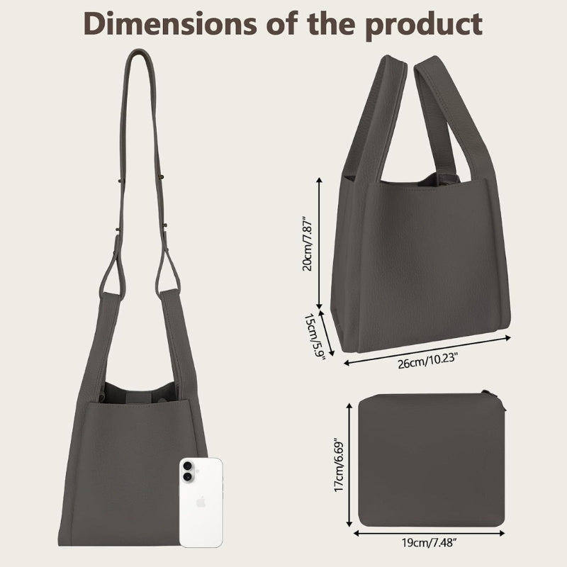 Bucket Bags For Women Vegan Leather Crossbody Bucket Handbag