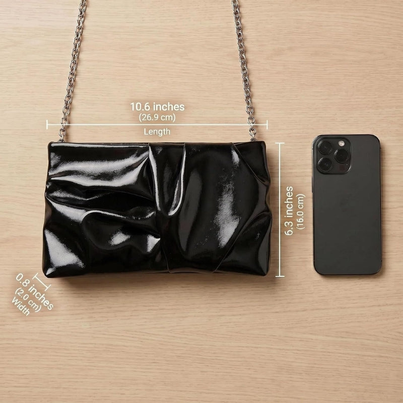 Women's Pleated Cloud Clutch Bag