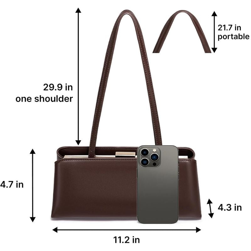 Retro PU Leather Vintage Kiss Lock Shoulder Bag