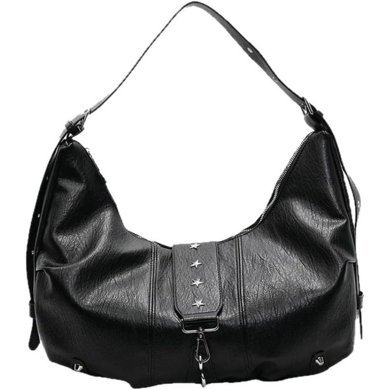 Y2K Vegan Leather Hobo Shoulder Bag