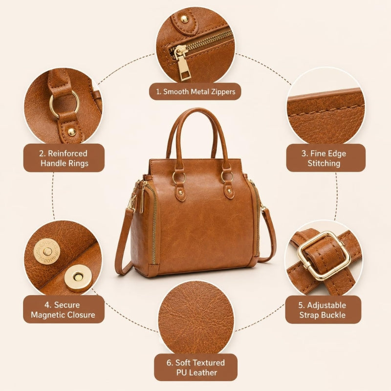 Medium Women's Soft Leather Hobo Handbag