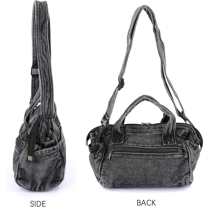 Large-Capacity Women's Denim Handbag