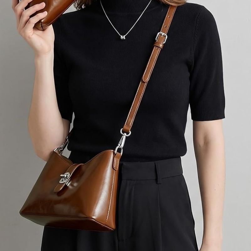 Purse Soft PU Leather Women 2-in-1 Set Crossbody Bag