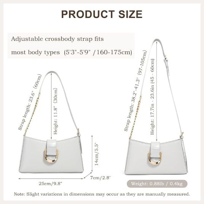 Genuine Leather Chain Shoulder Crossbody Bag