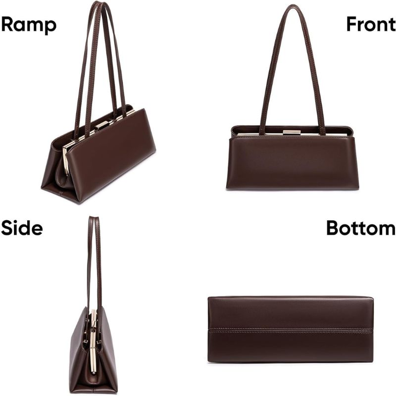 Retro PU Leather Vintage Kiss Lock Shoulder Bag