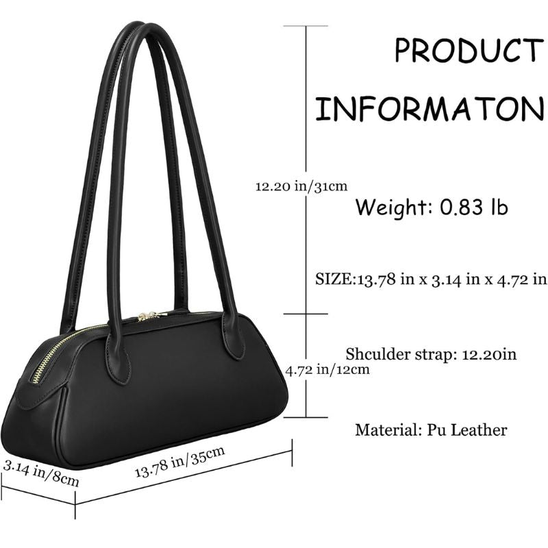 Trendy Swing Zip Shoulder Bag Women Vegan Leather