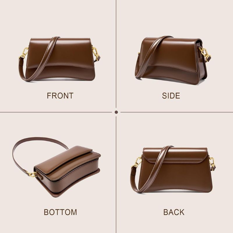 Adjustable Genuine Leather Crossbody Bag