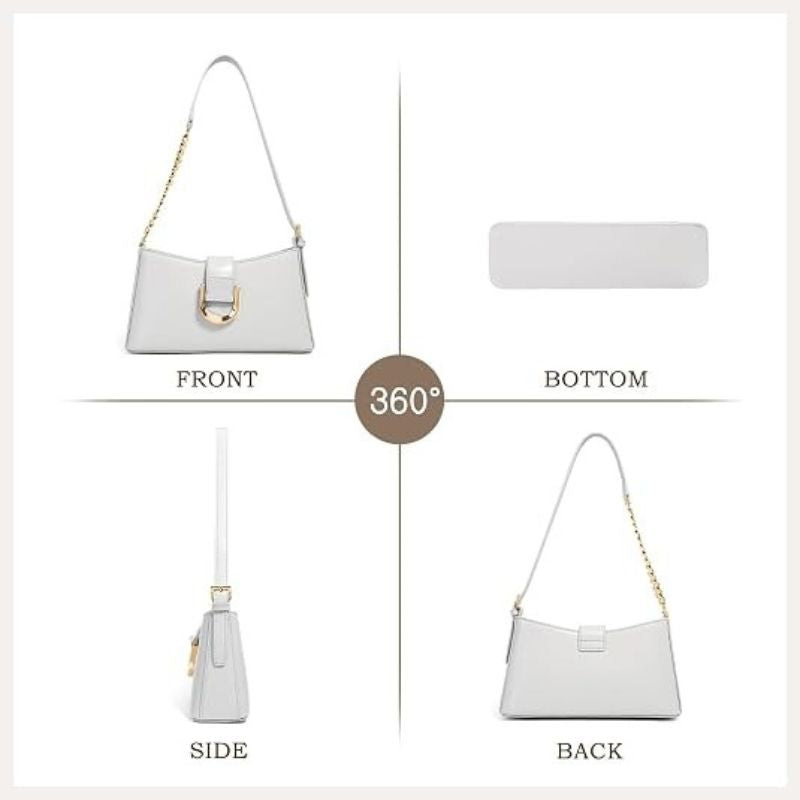 Genuine Leather Chain Shoulder Crossbody Bag