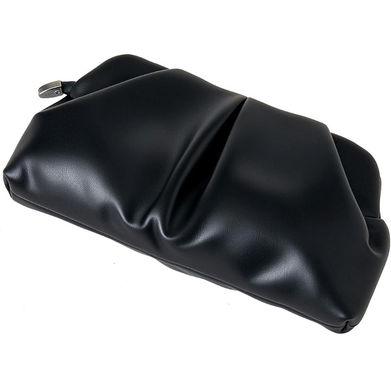 Women's Dressy Evening Bag Ruched PU Leather Clutch Purse