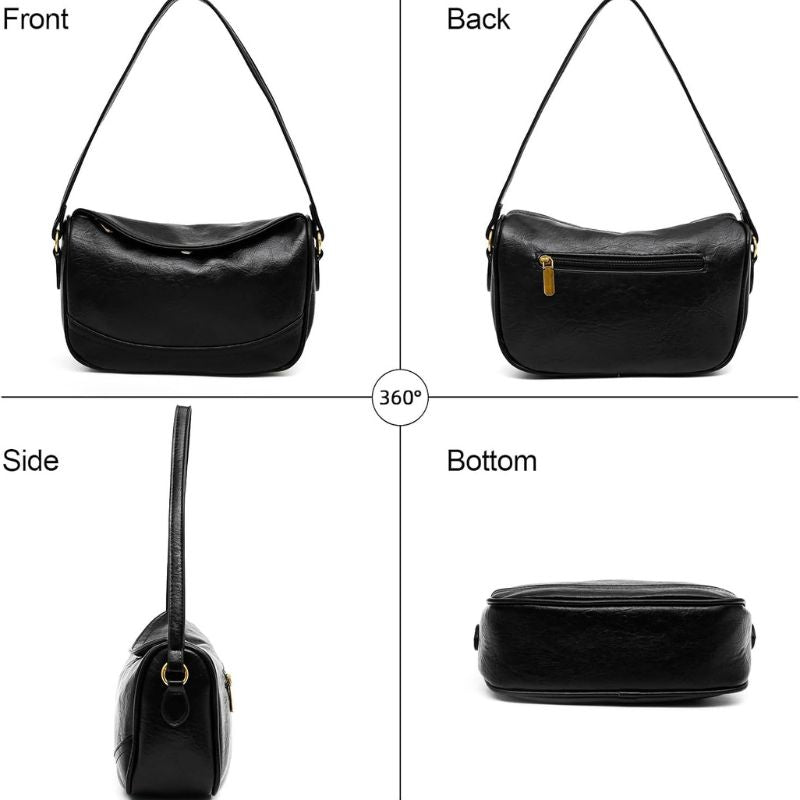Retro Quilted PU Leather Crossbody Bag