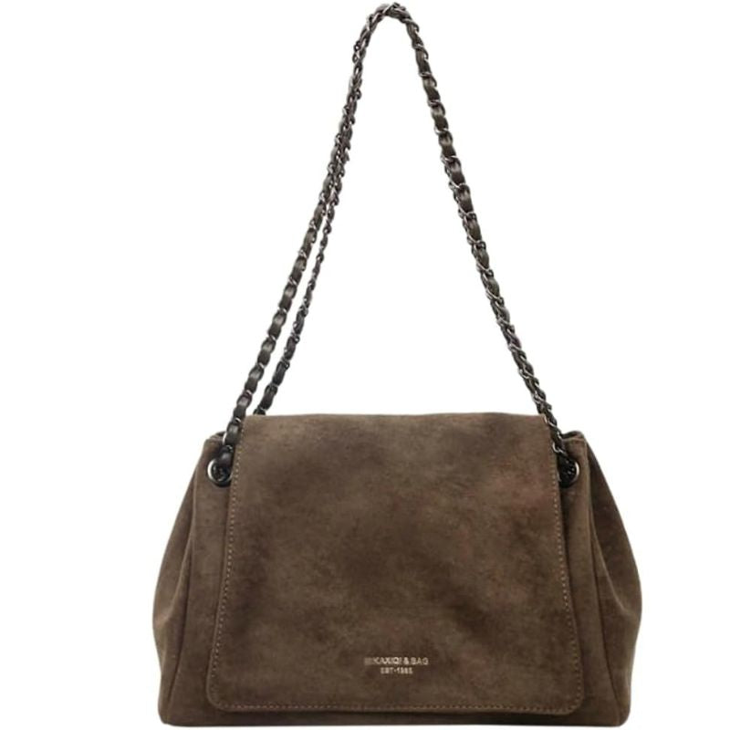 Women's Suede Chain Strap Crossbody Bag