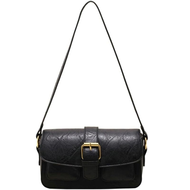 Vegan Leather Hobo Crossbody Bag with Detachable Strap