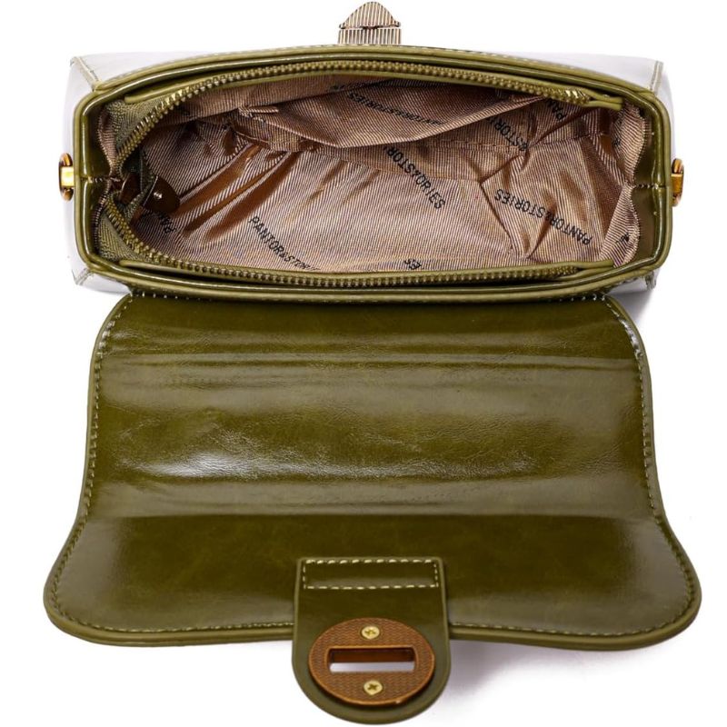 Mini Crossbody Clutch with Bright PU Finish