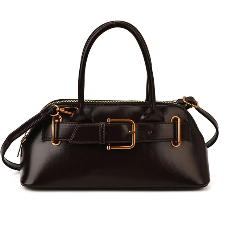 Women's Suede Shell-Shaped Leather Handbag
