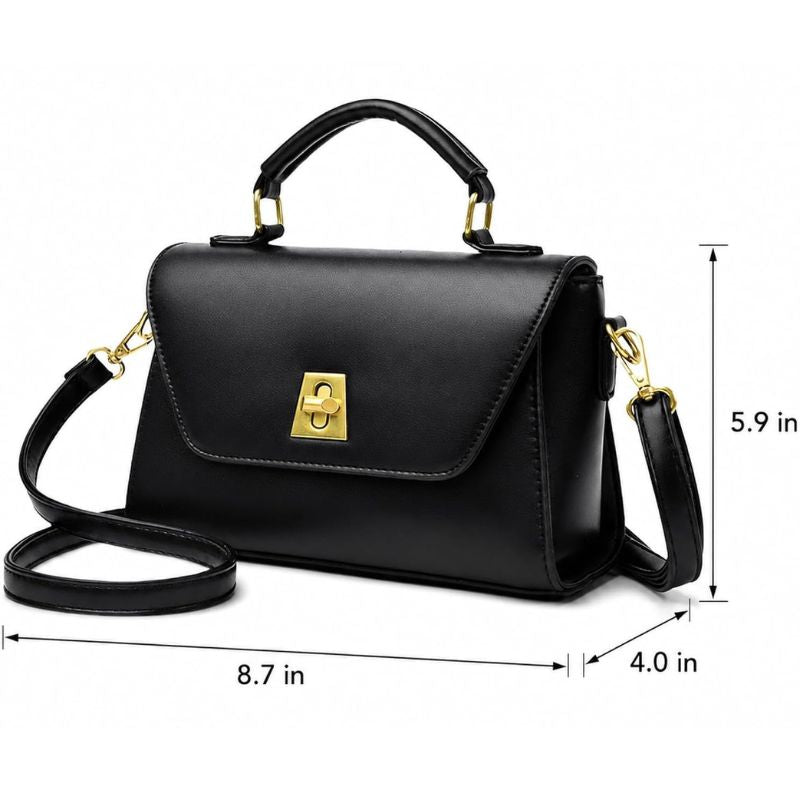 Retro Leather Crossbody Bag with Adjustable Strap