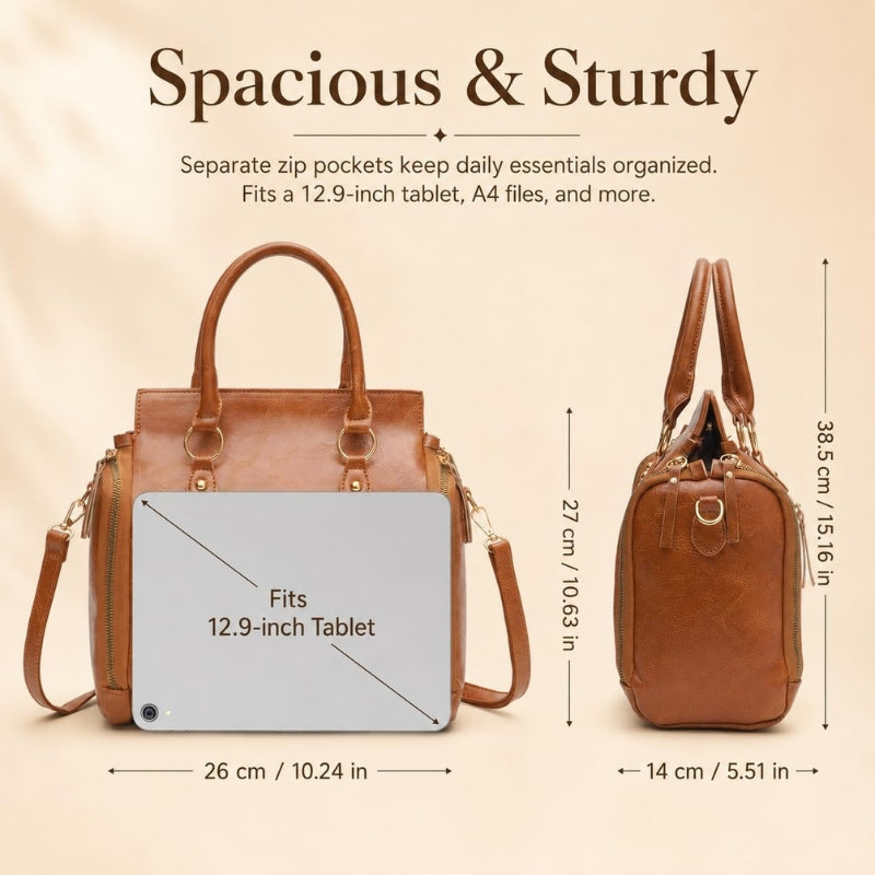 Medium Women's Soft Leather Hobo Handbag