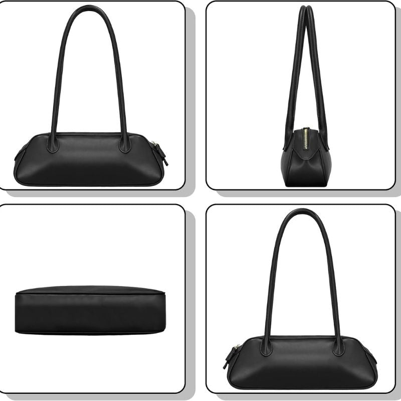 Trendy Swing Zip Shoulder Bag Women Vegan Leather