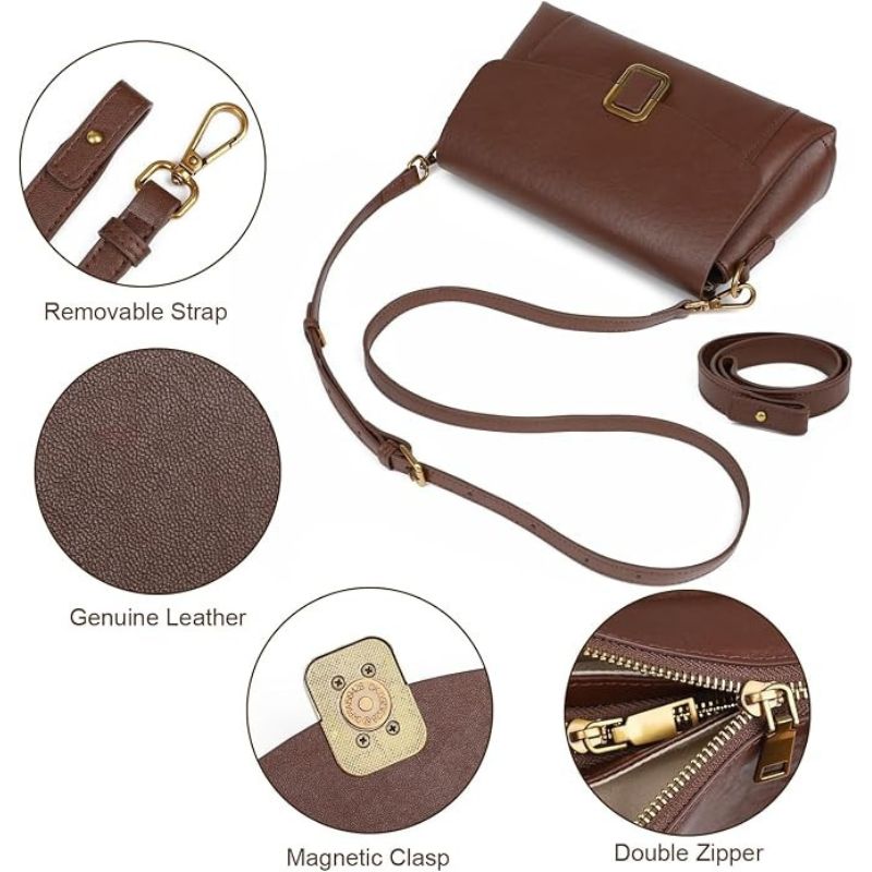 Genuine Leather Crossbody Bag For Women