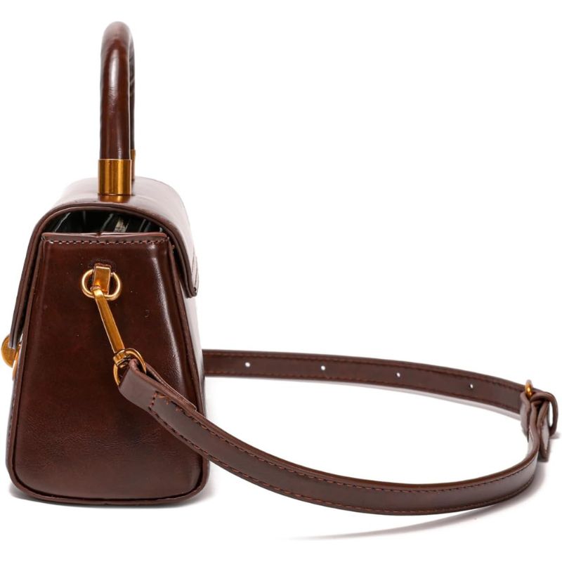 Mini Crossbody Clutch with Bright PU Finish