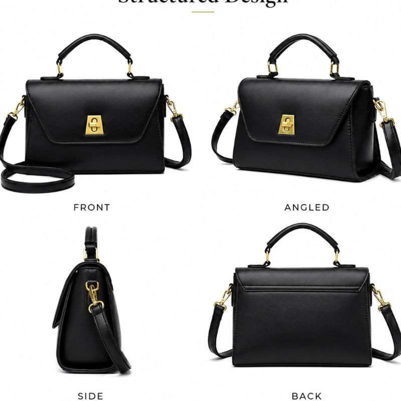 Retro Leather Crossbody Bag with Adjustable Strap