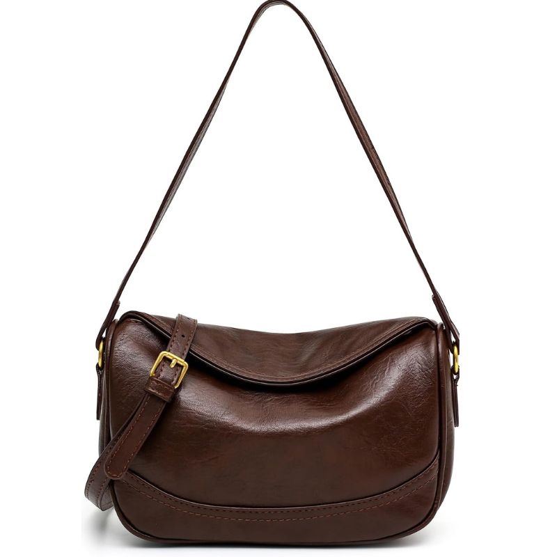 Retro Quilted PU Leather Crossbody Bag