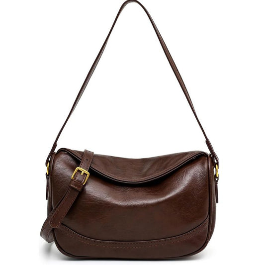 Retro Quilted PU Leather Crossbody Bag