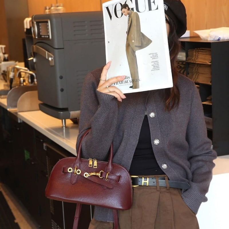 Genuine Leather Womens Leather Satchel Handbag